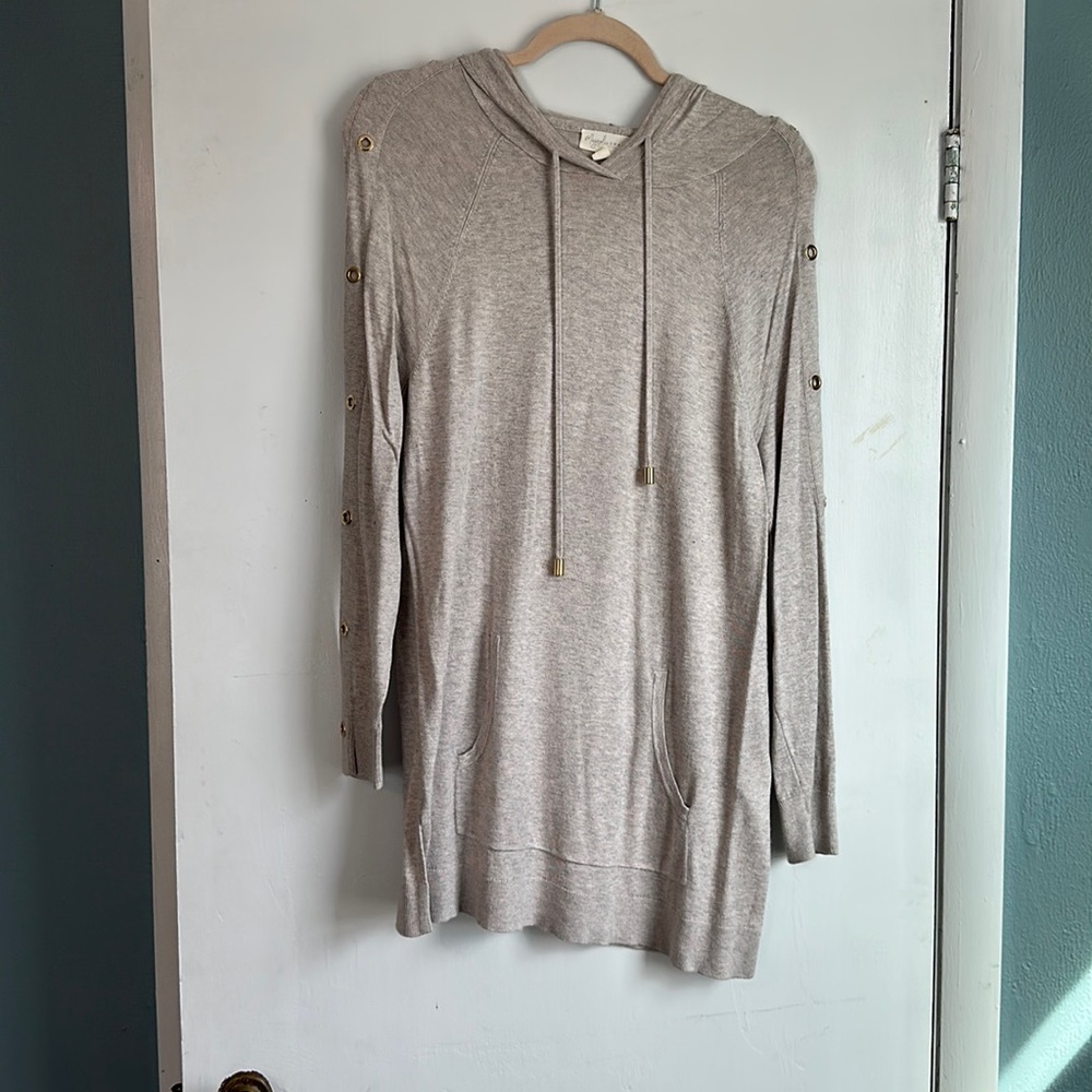 Gold detail hoodie tunic